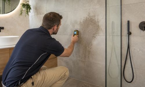 Acoustic detection on a concrete slab