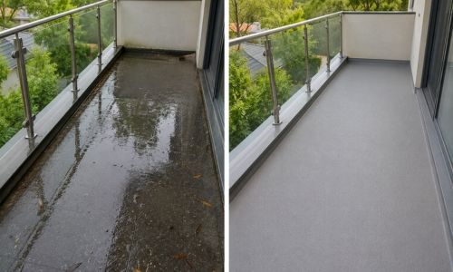 Balcony water ingress