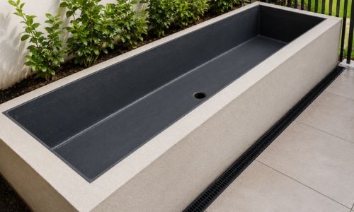 Planter box membrane installation