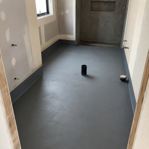 Bathroom waterproofing membrane applied